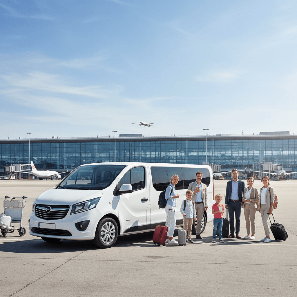 Wynajem busa 9-osobowego na lotnisko z Kielc i Jędrzejowa – jak policzyć koszty dojazdu dla 7–9 osób?